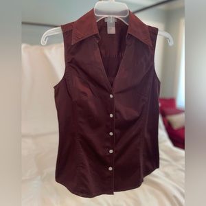 Ann Taylor Burgundy Blouse